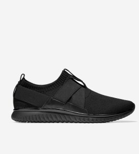 Black / Black Cole Haan GrandMØtion Slip-On Men's Sneakers | SXDQ-02753