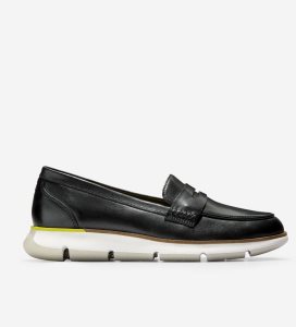 Black Cole Haan 4.ZERØGRAND Women's Loafers | MEWO-18906