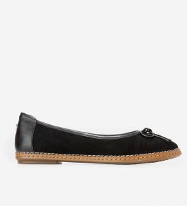 Black Cole Haan Cloudfeel All-Day Ballet Flat Women's Sneakers | LRNO-80251