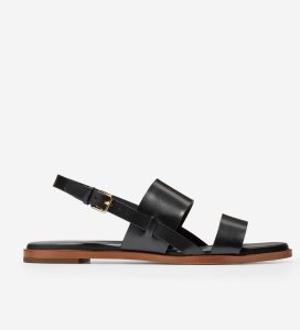 Black Cole Haan Flynn Women's Sandals | OFPQ-61083