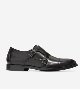 Black Cole Haan Harrison Monk Men's Oxfords Shoes | BRNS-86057