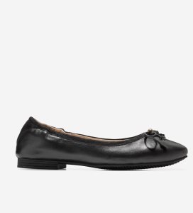 Black Cole Haan Keira Ballet Women's Flat Shoes | ZOIC-32814