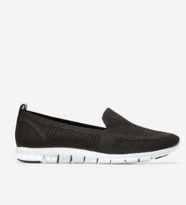 Black Cole Haan ZERØGRAND Slip-On Women's Loafers | URKI-68350