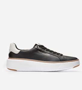 Black / White Cole Haan GrandPrØ Topspin Women's Sneakers | NOTQ-87496