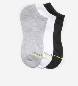 Black / White / Grey Cole Haan ZERØGRAND 3-Pair Liner Women's Socks | FZXD-45286