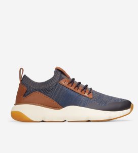 Blue / Brown Cole Haan ZERØGRAND All-Day Men's Trainers | GPAM-78145