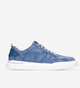 Blue Cole Haan GrandPrØ Rally Canvas Court Men's Sneakers | IEVS-25168