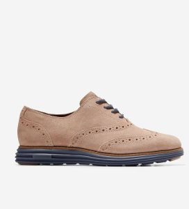 Blue Cole Haan ØriginalGrand Wingtip Women's Oxfords Shoes | QEZX-60345