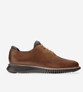 Brown Cole Haan 2.ZERØGRAND Lined Laser Wingtip Men's Oxfords Shoes | MDUZ-62543