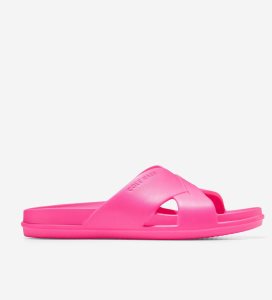 Fuchsia Cole Haan Findra Pool Slide Women's Sandals | TXLK-91352