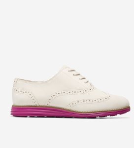 Fuchsia Cole Haan ØriginalGrand Wingtip Women's Oxfords Shoes | COEU-04967