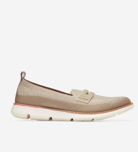 Gold Cole Haan 4.ZERØGRAND Women's Loafers | CONR-26407