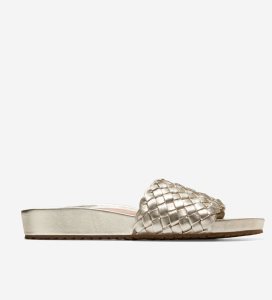 Gold Cole Haan Mojave Slide Women's Sandals | ARYC-92671