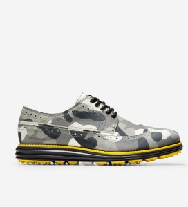 Grey Camo Cole Haan ØriginalGrand Men's Golf Shoes | JDYK-56907