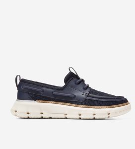 Navy Cole Haan 4.ZERØGRAND Regatta Boat Women's Loafers | BXIS-12093