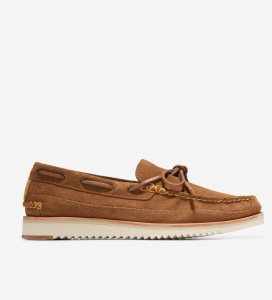 Orange Cole Haan Pinch Rugged Camp Moccasin Men's Loafers | FWGO-48290