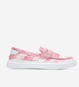 Pink Cole Haan GrandPrØ Rally Canvas Penny Women's Loafers | DIZF-14678