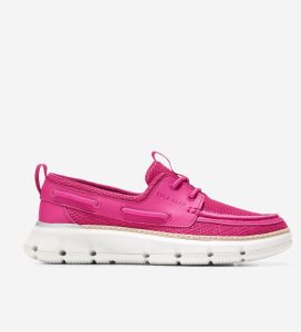 Pink Peacock Cole Haan 4.ZERØGRAND Regatta Boat Women's Loafers | PLUC-58349