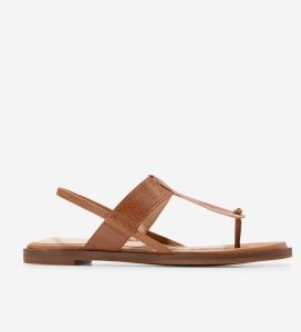 Rose Gold Cole Haan Winslet Thong Women's Sandals | LFSP-16275