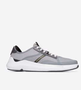 Silver / Black Cole Haan ZERØGRAND Winner Tennis Men's Sneakers | LHZO-73502