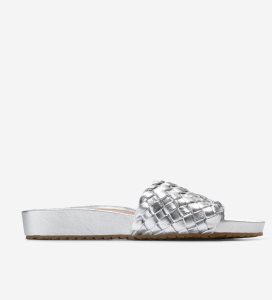 Silver Cole Haan Mojave Slide Women's Sandals | ZJMQ-41905