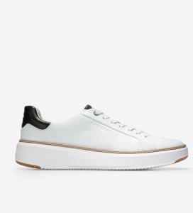 White / Black Cole Haan GrandPrØ Topspin Men's Sneakers | ZMKQ-60571