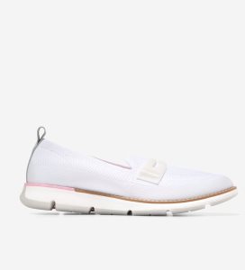 White Cole Haan 4.ZERØGRAND Women's Loafers | VBFR-02347