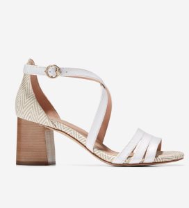 White Cole Haan Alicia City Women's Sandals | HUWO-84321