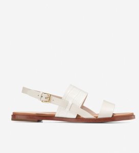 White Cole Haan Flynn Women's Sandals | ZBFM-40681