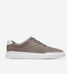 White Cole Haan GrandPrØ Rally Laser Cut Men's Sneakers | ITZK-38179