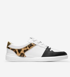 White / Leopard Cole Haan Grand Crosscourt Modern Tennis Women's Sneakers | JRDV-07541