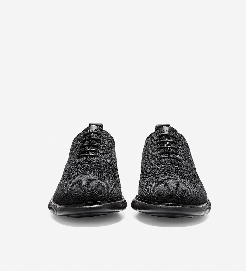 Black / Black Cole Haan 2.ZERØGRAND Wingtip Men's Oxfords Shoes | YECH-75429