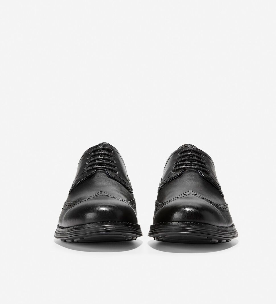 Black / Black Cole Haan ØriginalGrand Wingtip Men's Oxfords Shoes | AZMF-08345