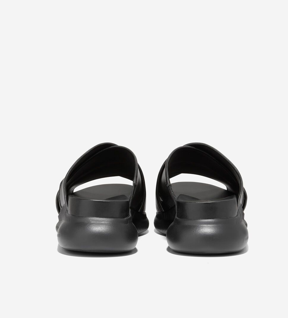 Black Cole Haan 2.ZERØGRAND Criss Cross Slide Women's Sandals | WGXZ-86542