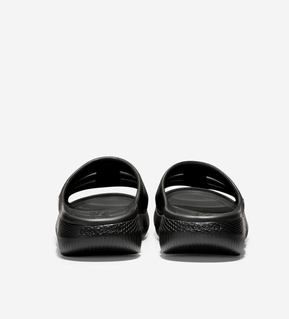 Black Cole Haan 4.ZERØGRAND All-Day Slide Men's Sandals | MIKX-67521