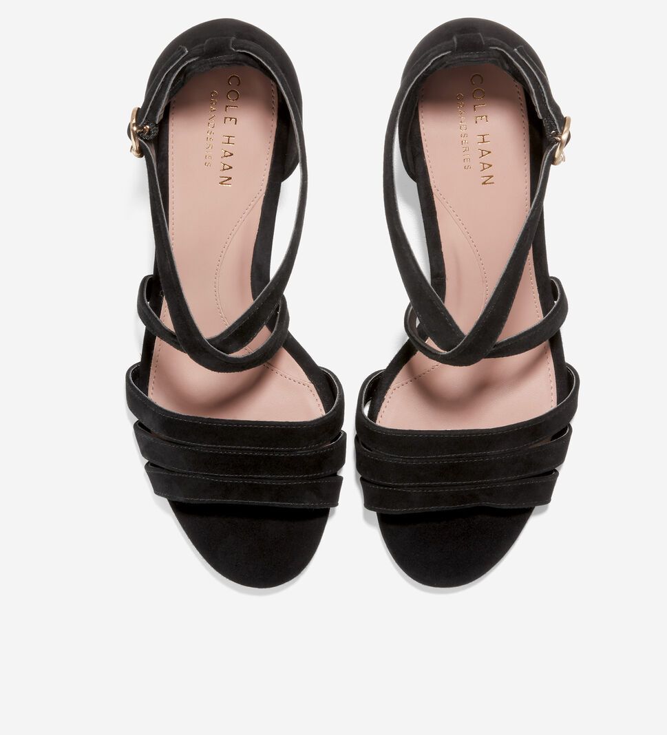 Black Cole Haan Alicia City Women's Sandals | QMYN-75139