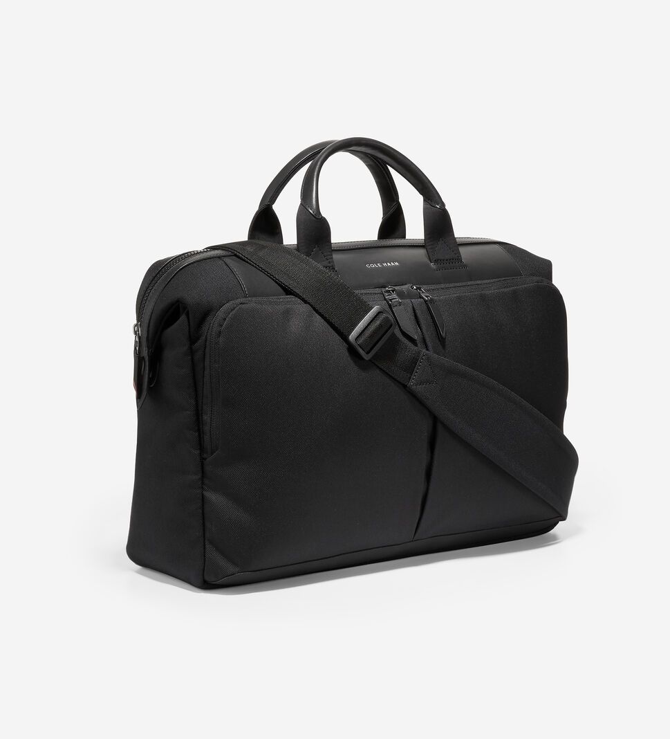 Black Cole Haan All-Day Attache Men's Bags & Backpacks | WQLE-13640