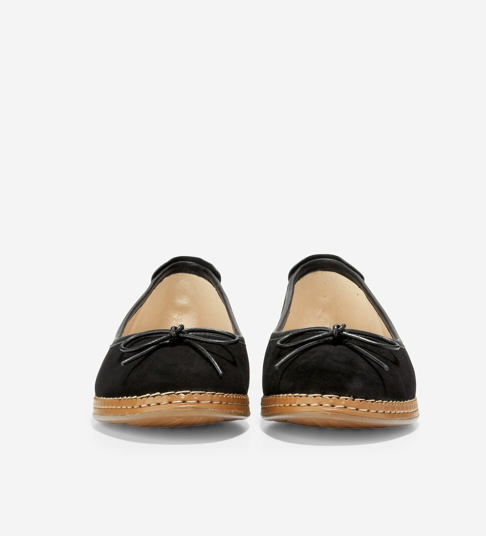 Black Cole Haan Cloudfeel All-Day Ballet Flat Women's Sneakers | LRNO-80251