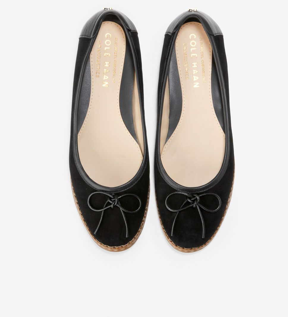 Black Cole Haan Cloudfeel All-Day Ballet Flat Women's Sneakers | LRNO-80251