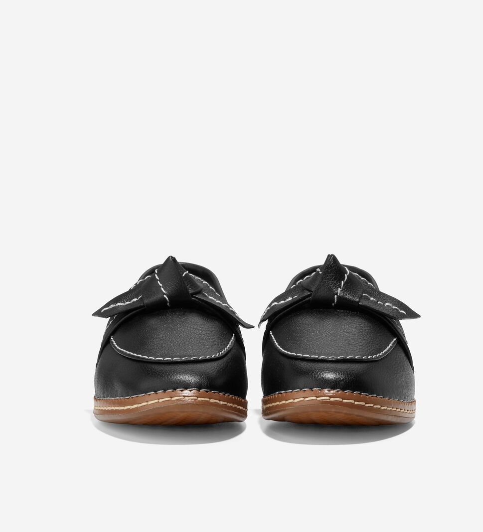 Black Cole Haan Cloudfeel All-Day Bow Loafer Women's Flat Shoes | THRX-39246