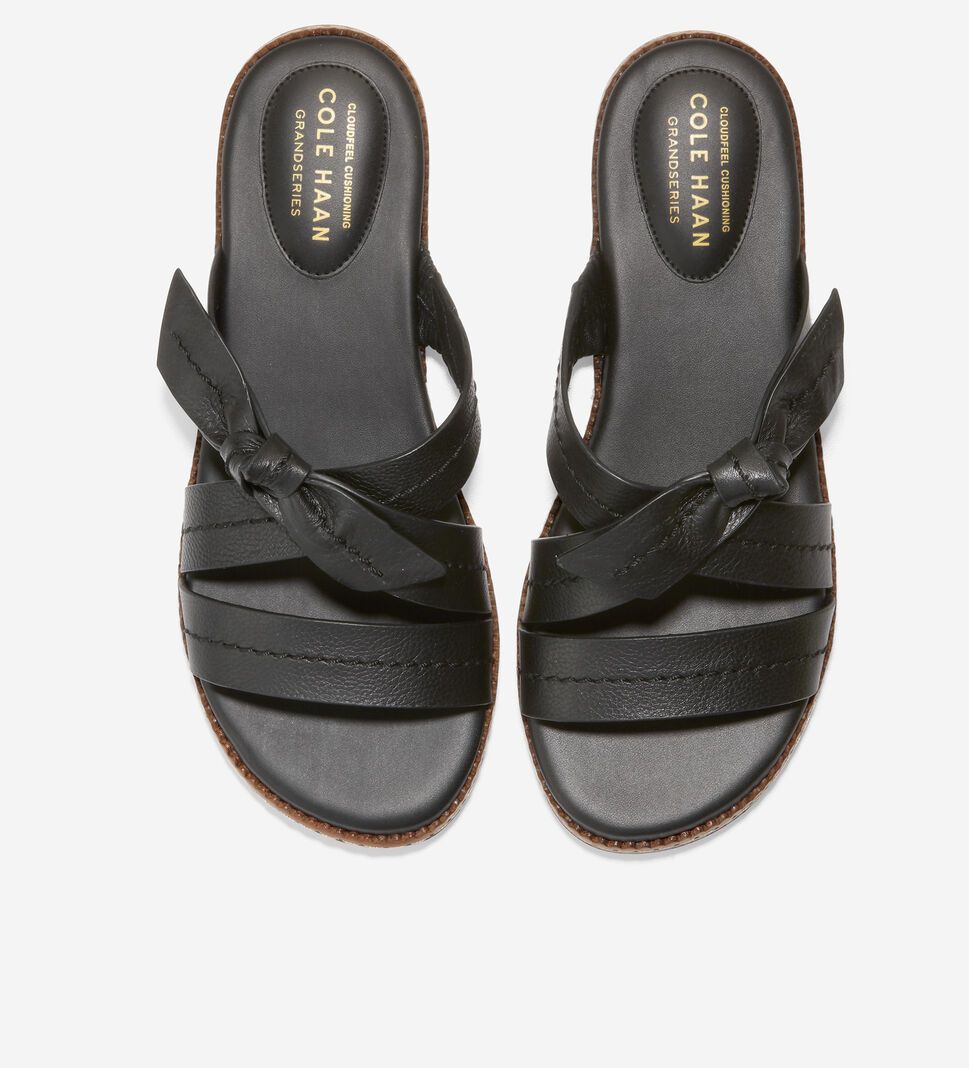 Black Cole Haan Cloudfeel All-Day Slide Women's Sandals | ANCH-72190