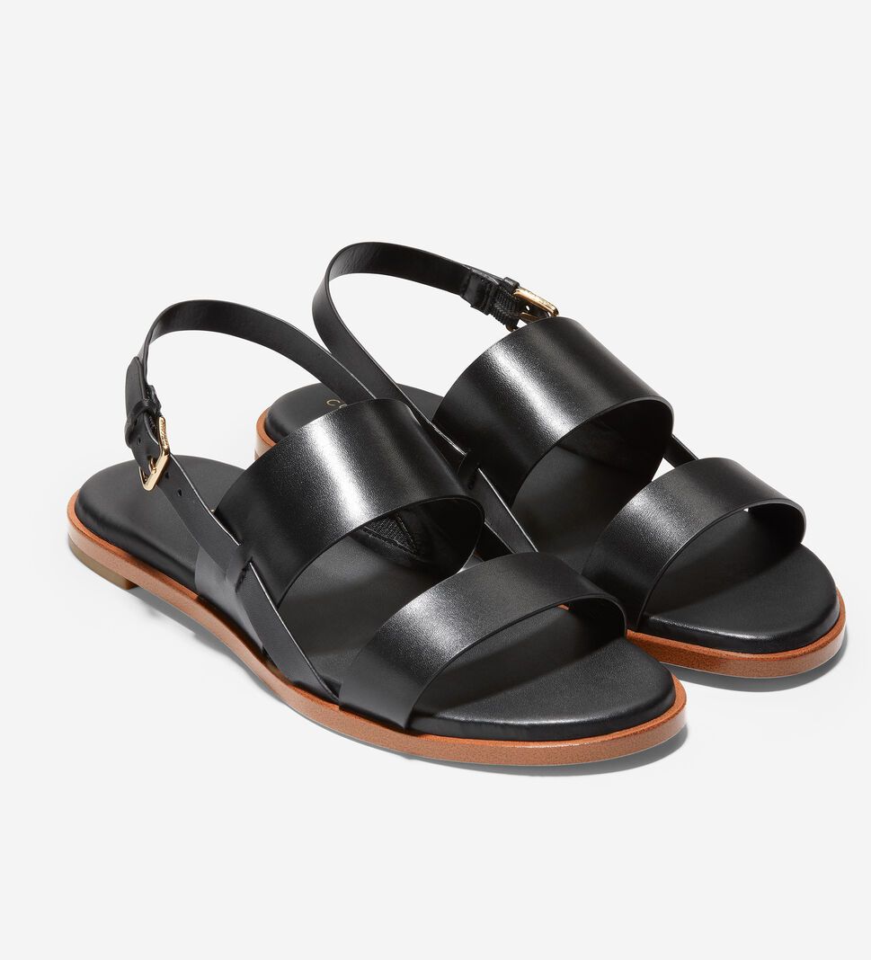 Black Cole Haan Flynn Women's Sandals | OFPQ-61083