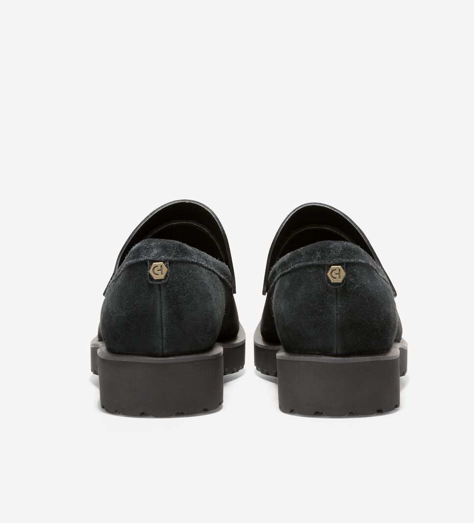 Black Cole Haan Geneva Women's Loafers | ZLNU-61490