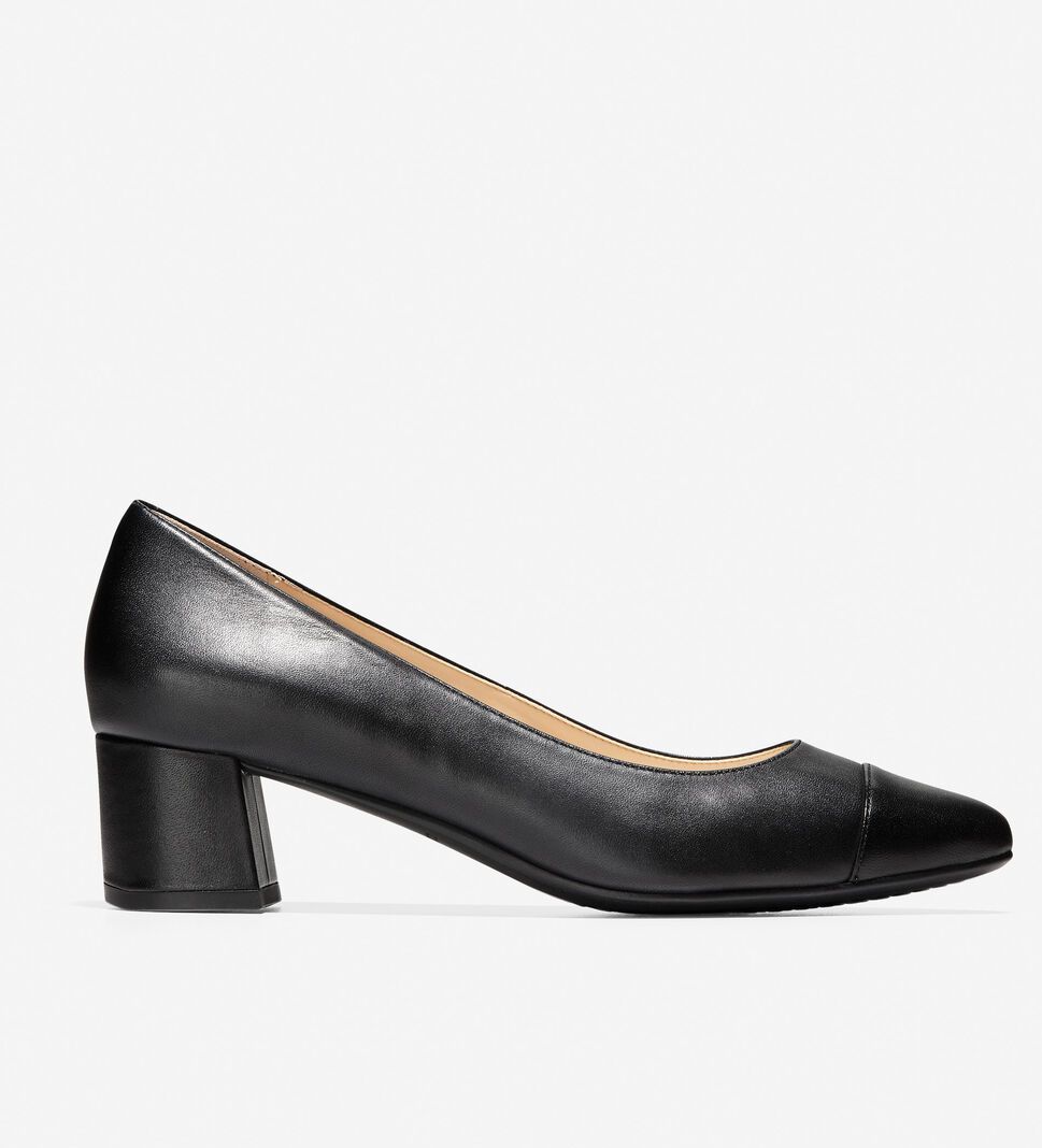 Black Cole Haan Go-To Block Heel Women\'s Pumps | GRHY-70846