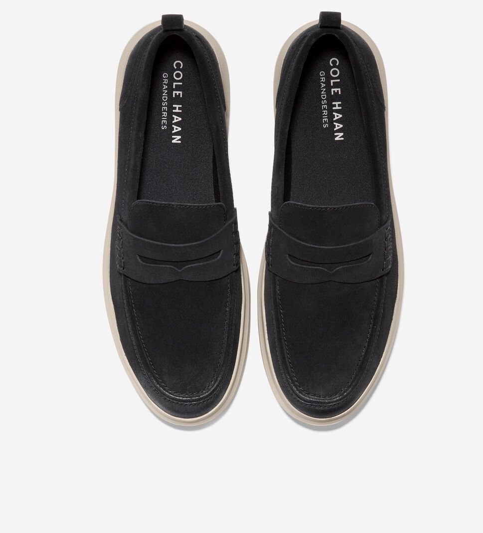 Black Cole Haan GrandPrØ Rally Penny Men's Loafers | XZAN-17052