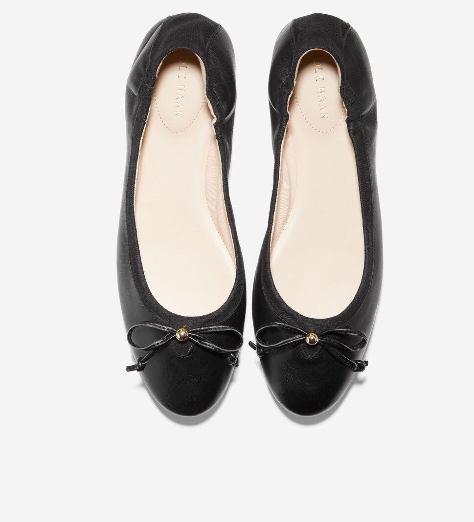 Black Cole Haan Keira Ballet Women's Flat Shoes | ZOIC-32814