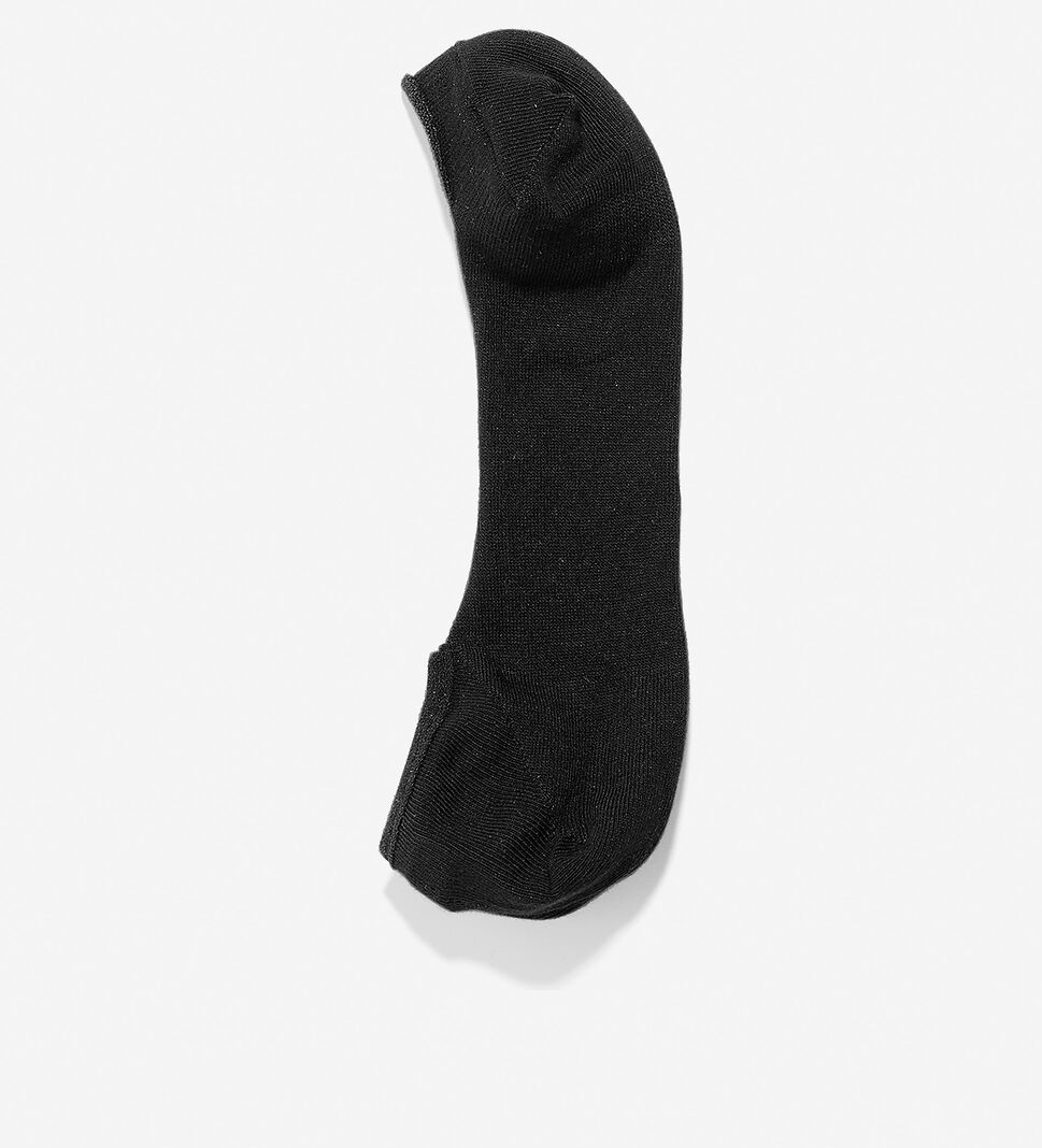 Black Cole Haan Knit Ballet Liner - 2 Pack Women's Socks | CTZF-31678