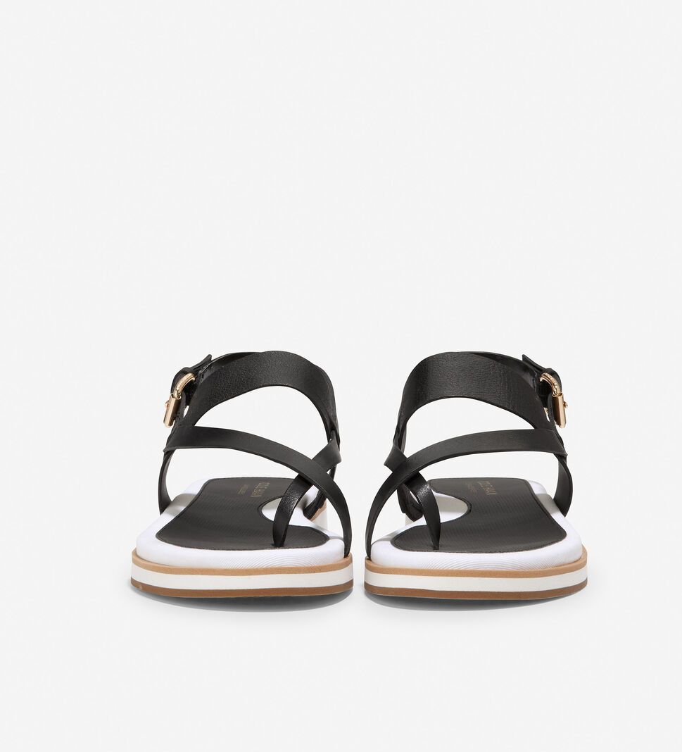 Black Cole Haan Mandy Thong Women's Sandals | SKWJ-58609