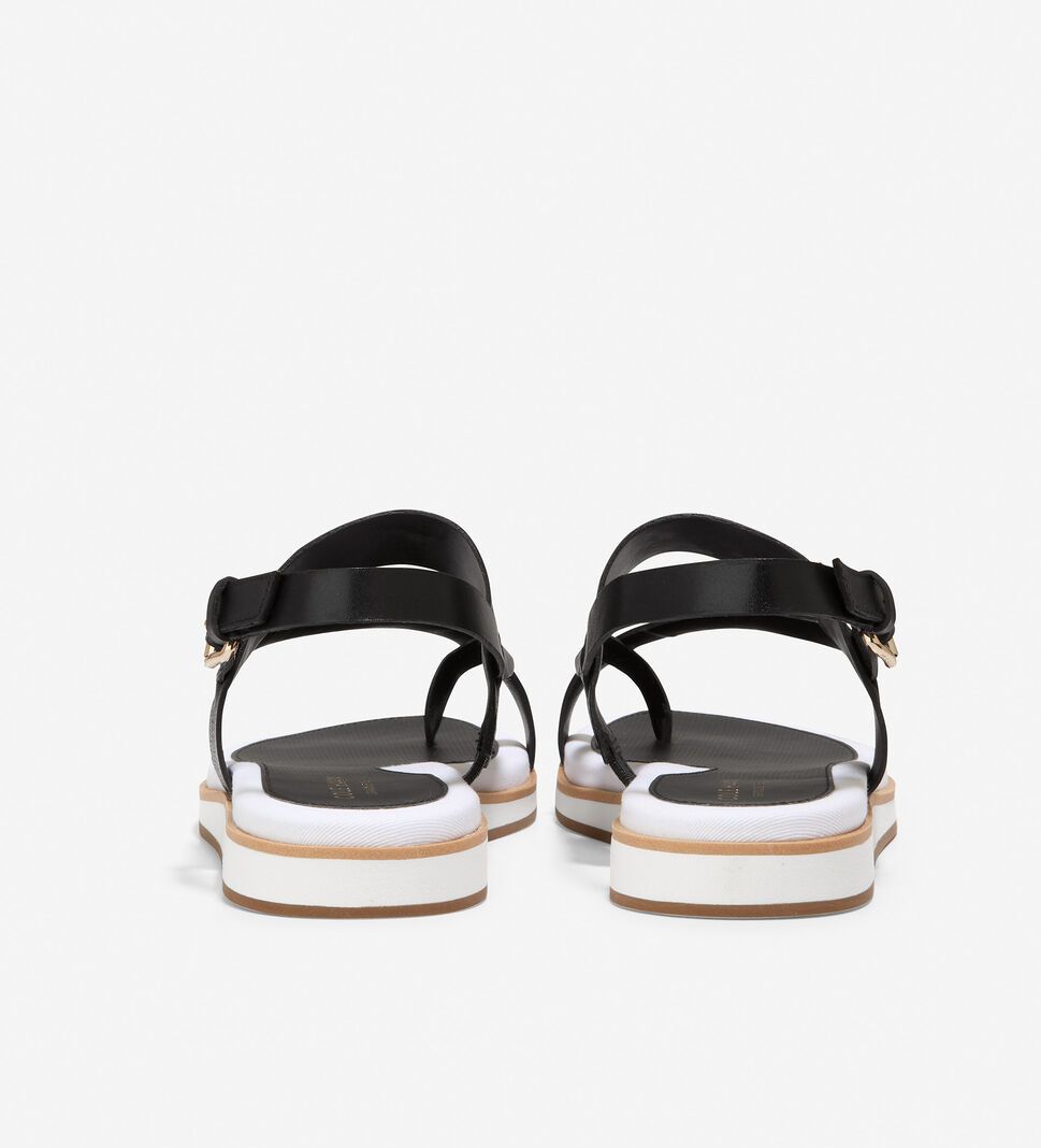 Black Cole Haan Mandy Thong Women's Sandals | SKWJ-58609