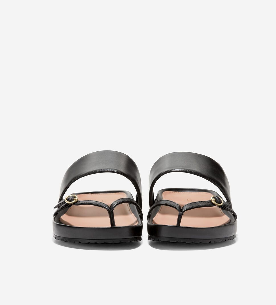 Black Cole Haan Milani Thong Women's Sandals | XDAC-81935